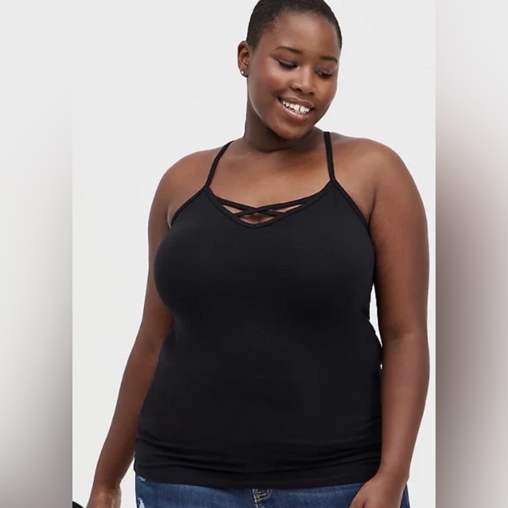 Torrid Criss Cross Black Cami